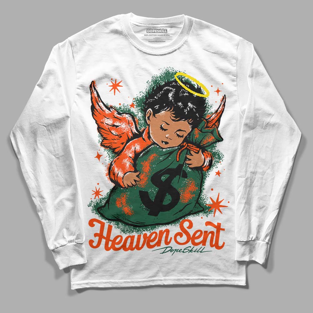 Dunk Team Dark Green Orange DopeSkill Long Sleeve T-Shirt Heaven Sent Graphic