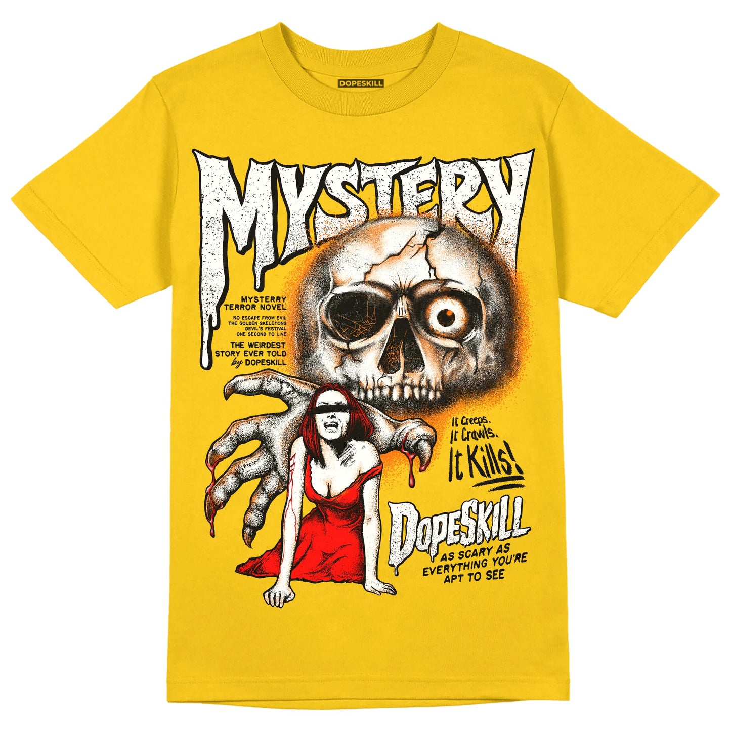 Black Tour Yellow AJ 4 Thunder DopeSkill Unisex T-Shirt Mystery Ghostly Grasp Graphic