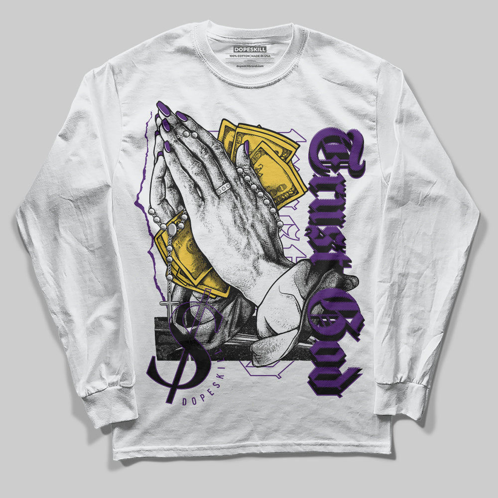 Field Purple 12s DopeSkill Long Sleeve T-Shirt Trust God Graphic