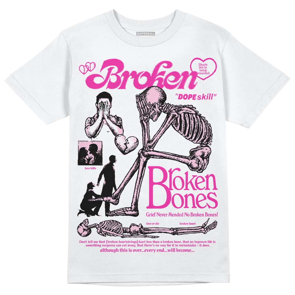 Triple Pink Dunk DopeSkill T-Shirt Broken Bones Graphic