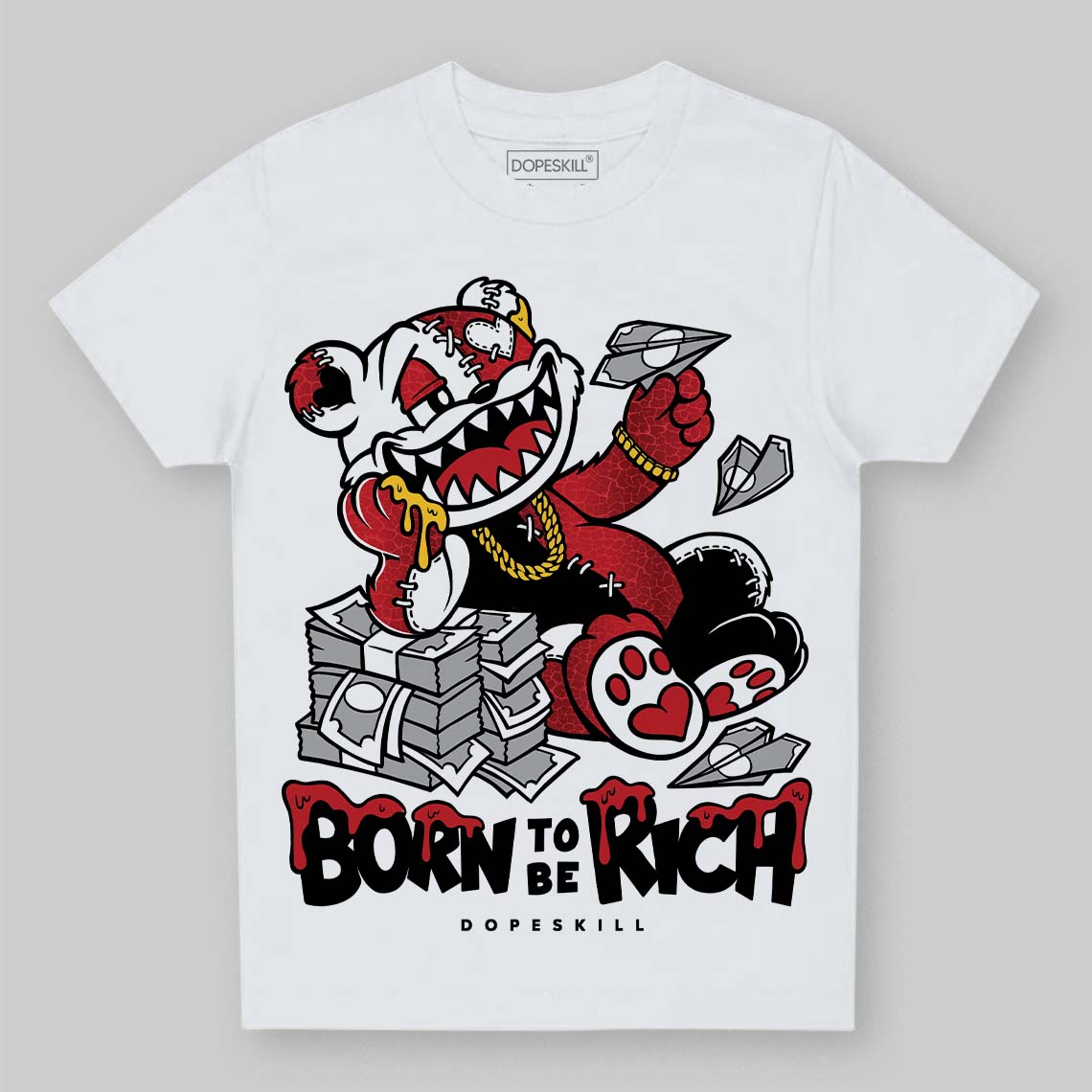Ruby 1s DopeSkill Toddler Kids T-shirt Born To Be Rich Graphic