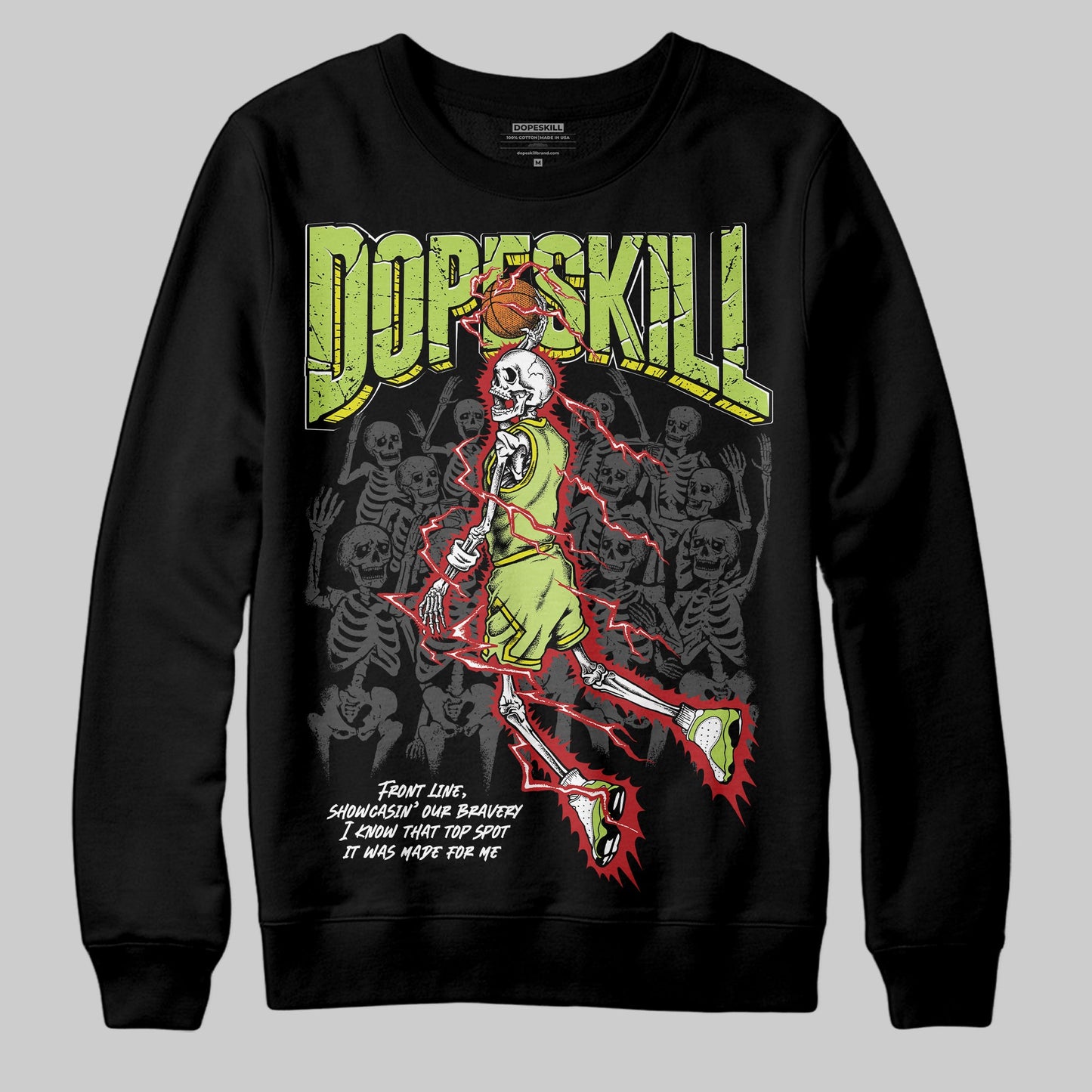 Bright Cactus 13s DopeSkill Sweatshirt The Mouth With No Droughts Graphic Style001