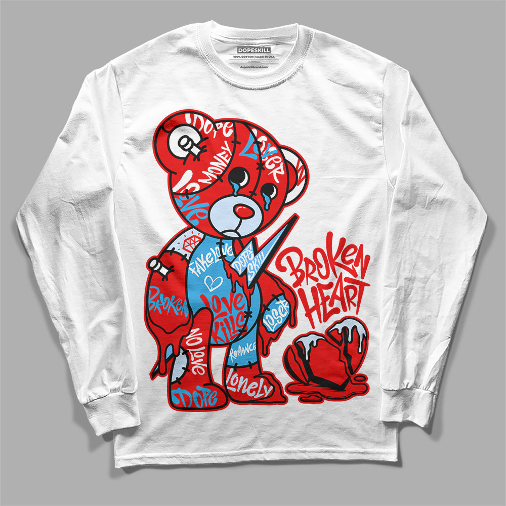 Cherry 11s DopeSkill Long Sleeve T-Shirt Broken Heart Graphic