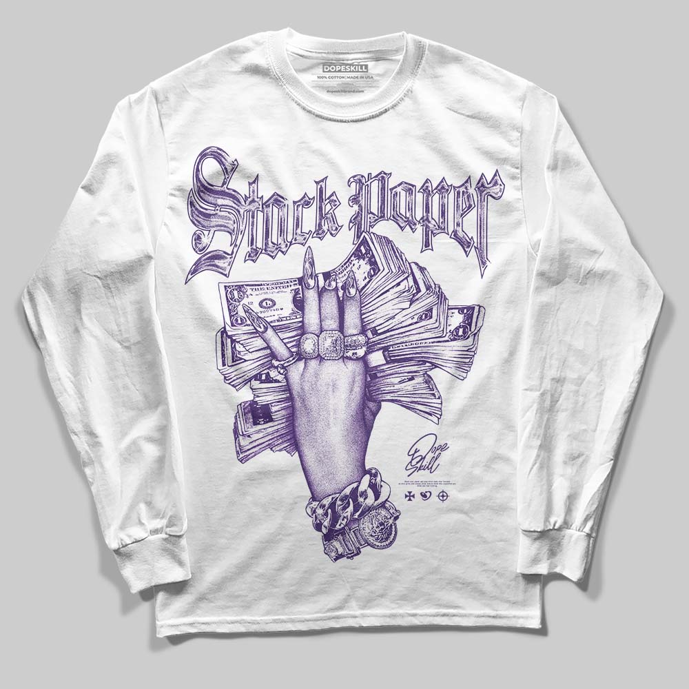 PURPLE Collection DopeSkill Long Sleeve T-Shirt Stack Paper Graphic