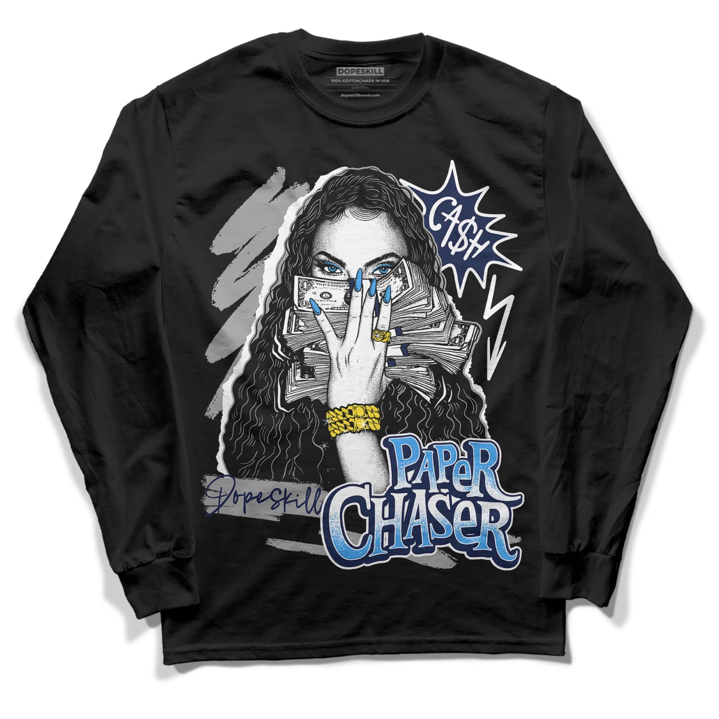 Midnight Navy 3s DopeSkill Long Sleeve T-Shirt NPC Graphic