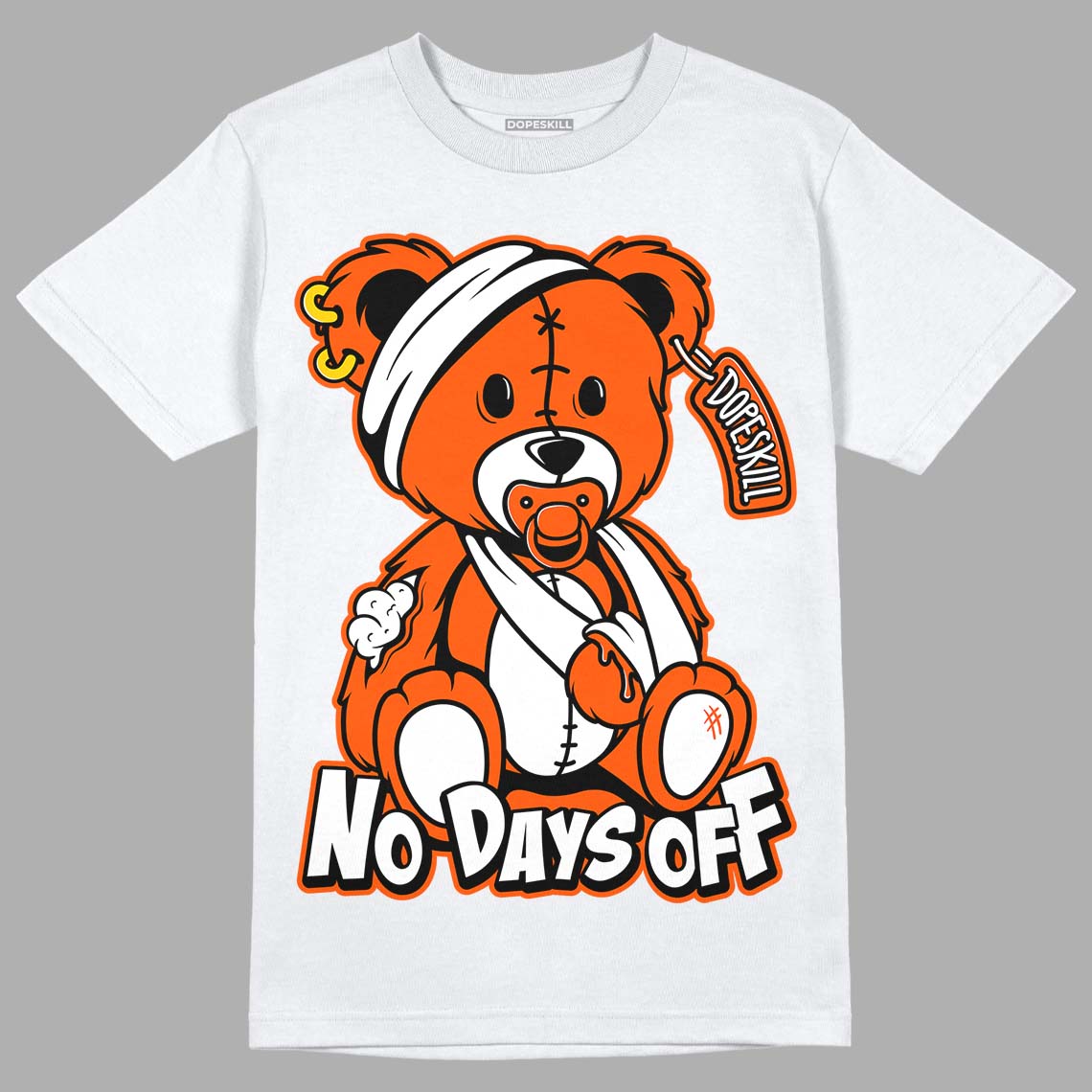 Orange Milk DopeSkill T-Shirt Hurt Bear Graphic