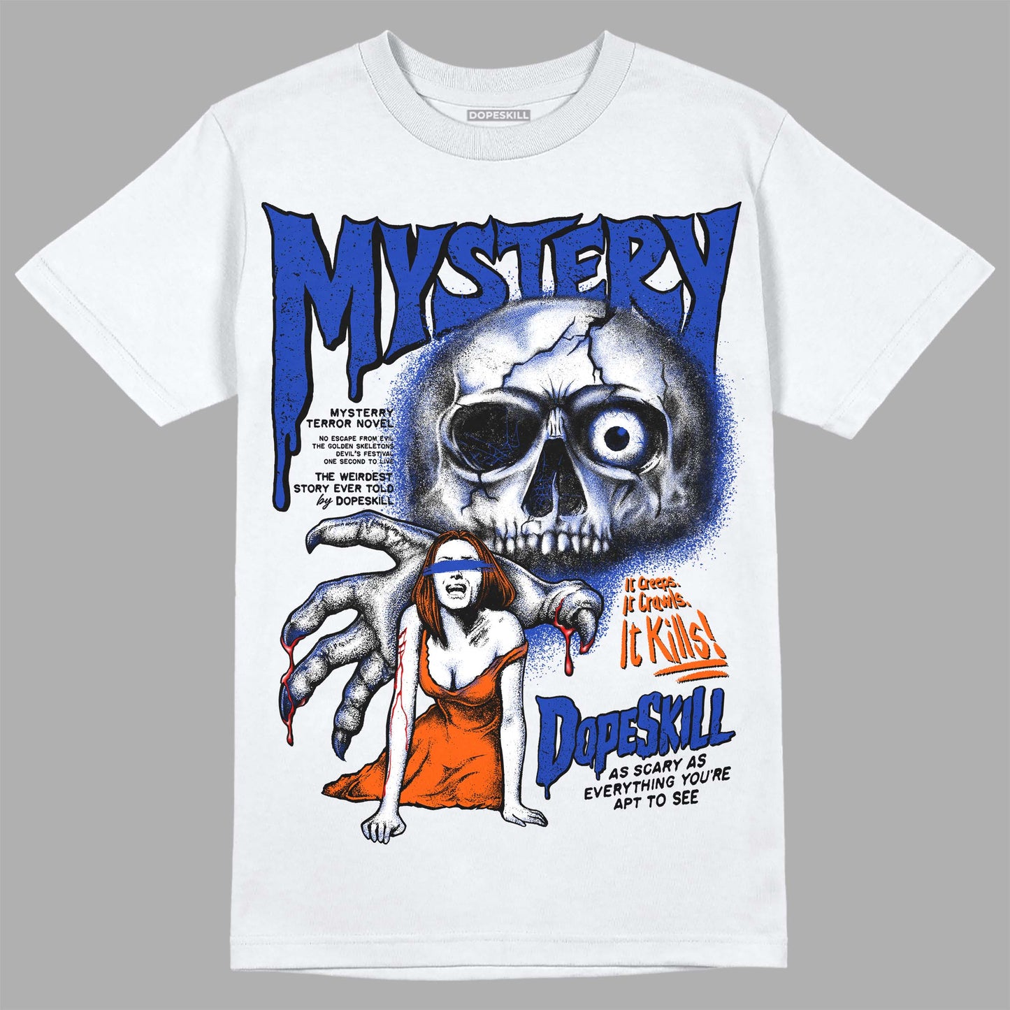 Dunk Futura Orange Blaze DopeSkill T-Shirt Mystery Ghostly Grasp Graphic