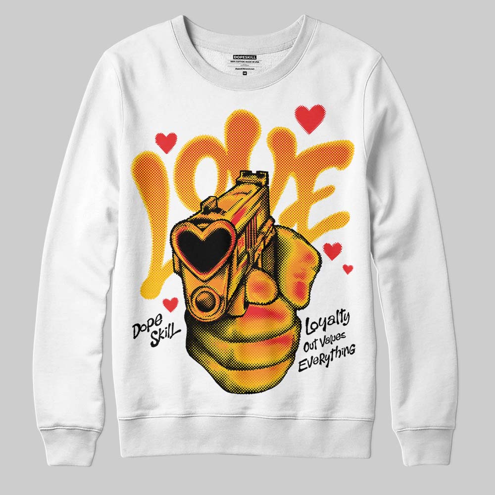 Yellow Collection DopeSkill Sweatshirt Love Shot Graphic
