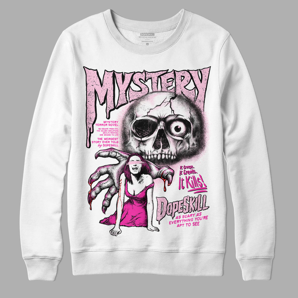Triple Pink Dunk DopeSkill Sweatshirt Mystery Ghostly Grasp Graphic