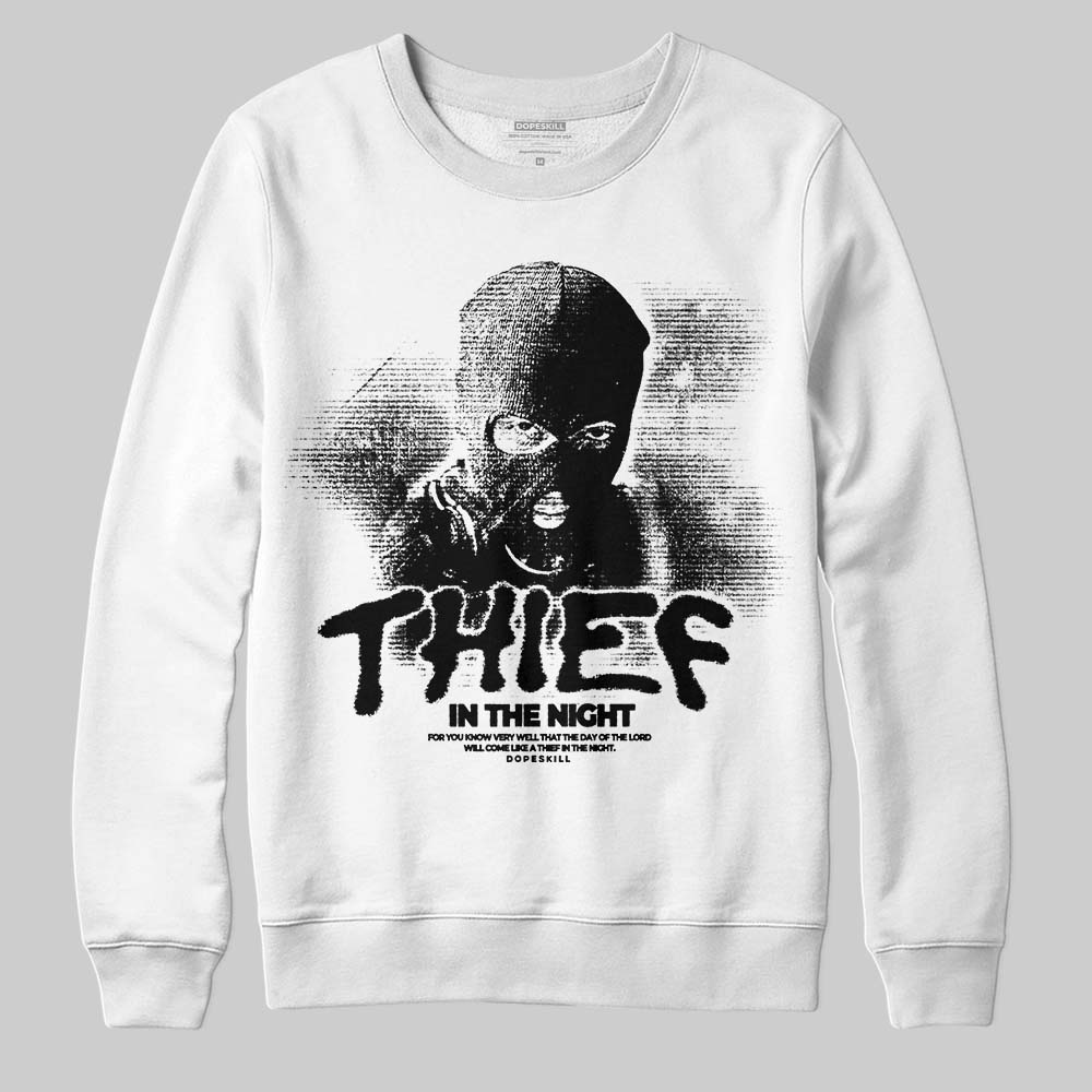 Black and White Collection DopeSkill Sweatshirt Thief In The Night Graphic