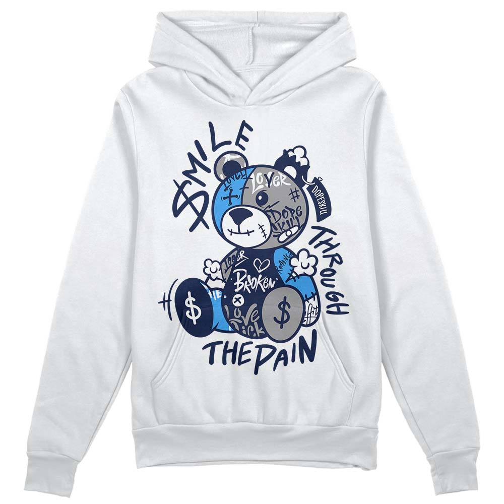 AJ Spizike White Obsidian DopeSkill Hoodie Sweatshirt Smile Through The Pain Graphic