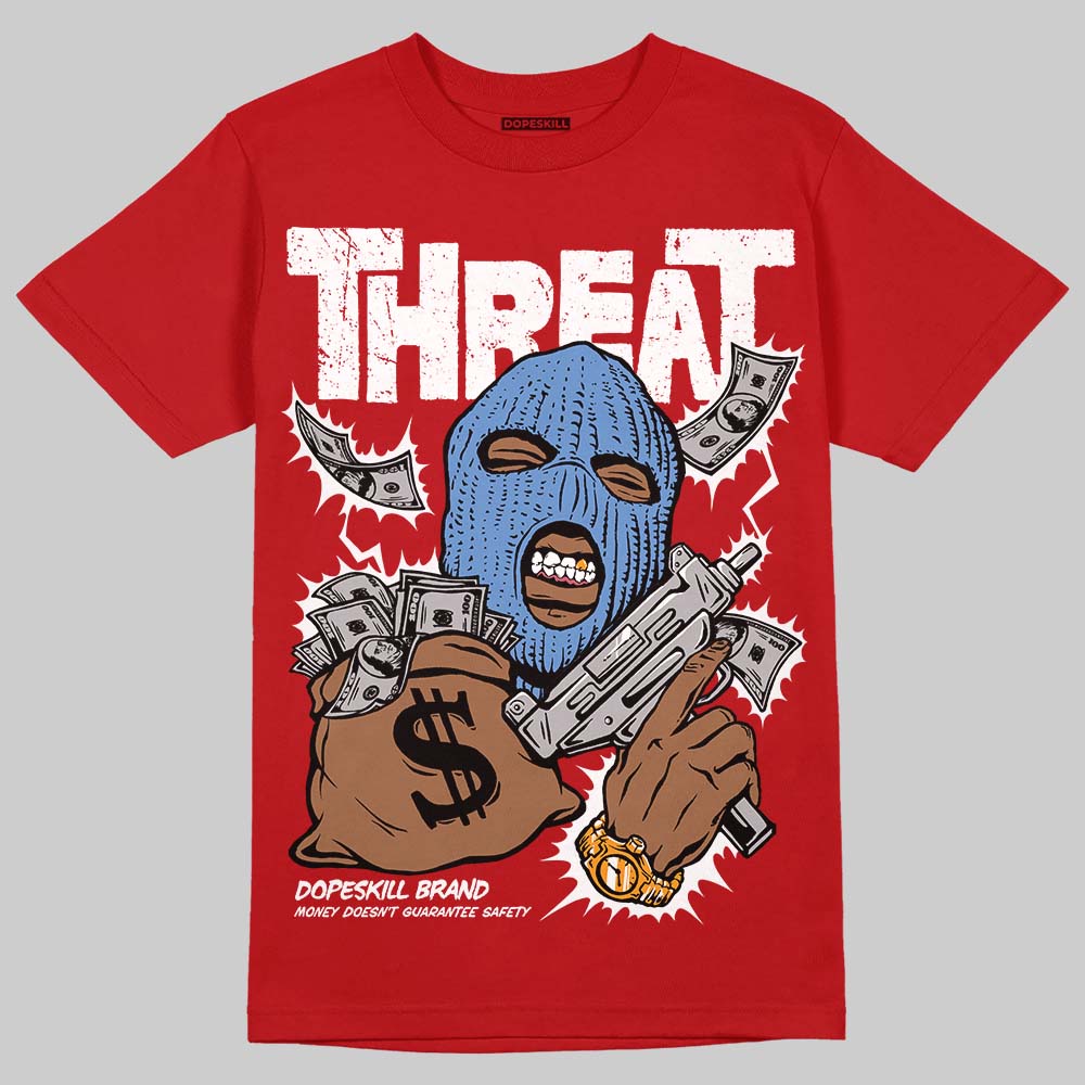 Cherry 11s DopeSkill T-Shirt Under Threat Graphic