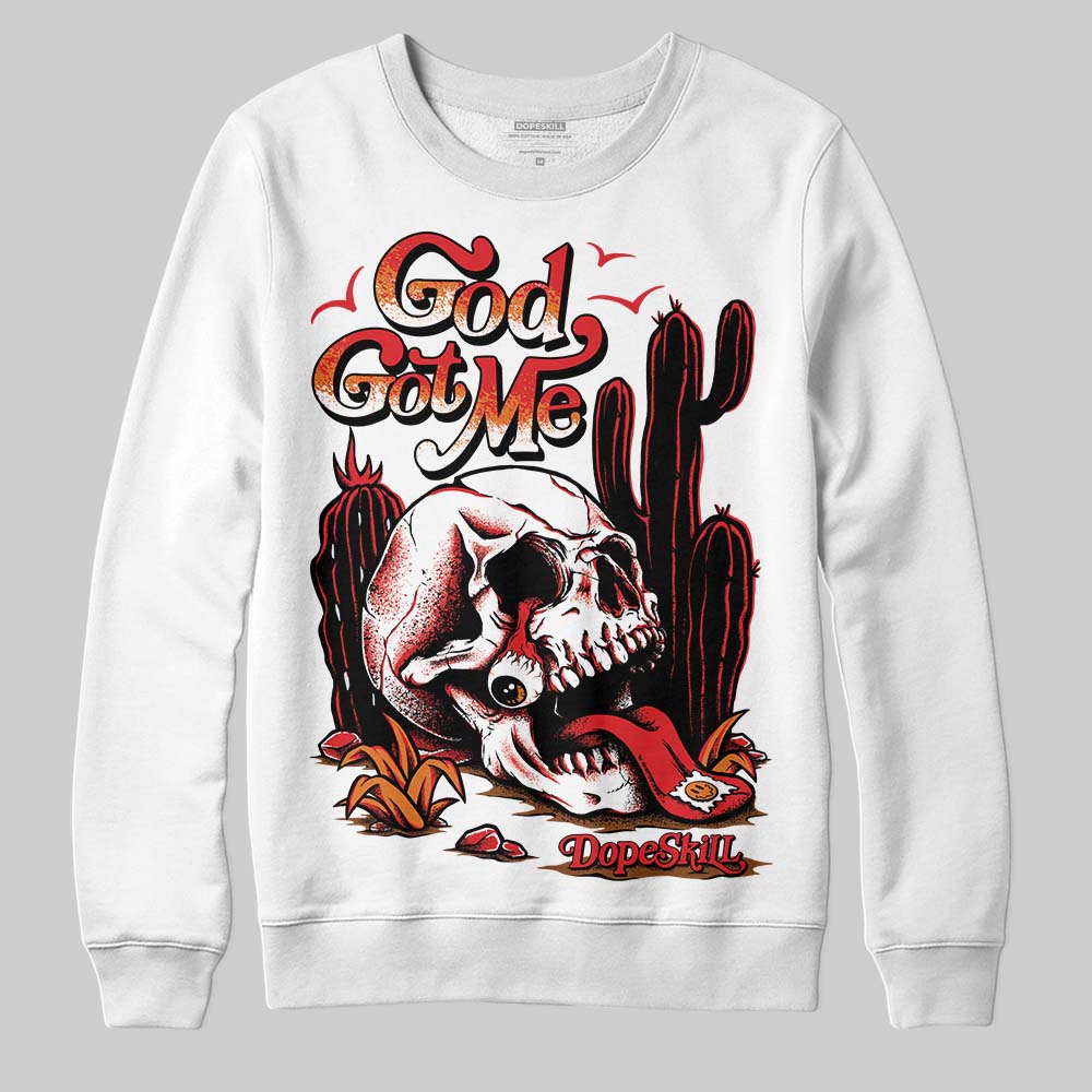 Red Cement 4S DopeSkill Sweatshirt God Got Me Graphic