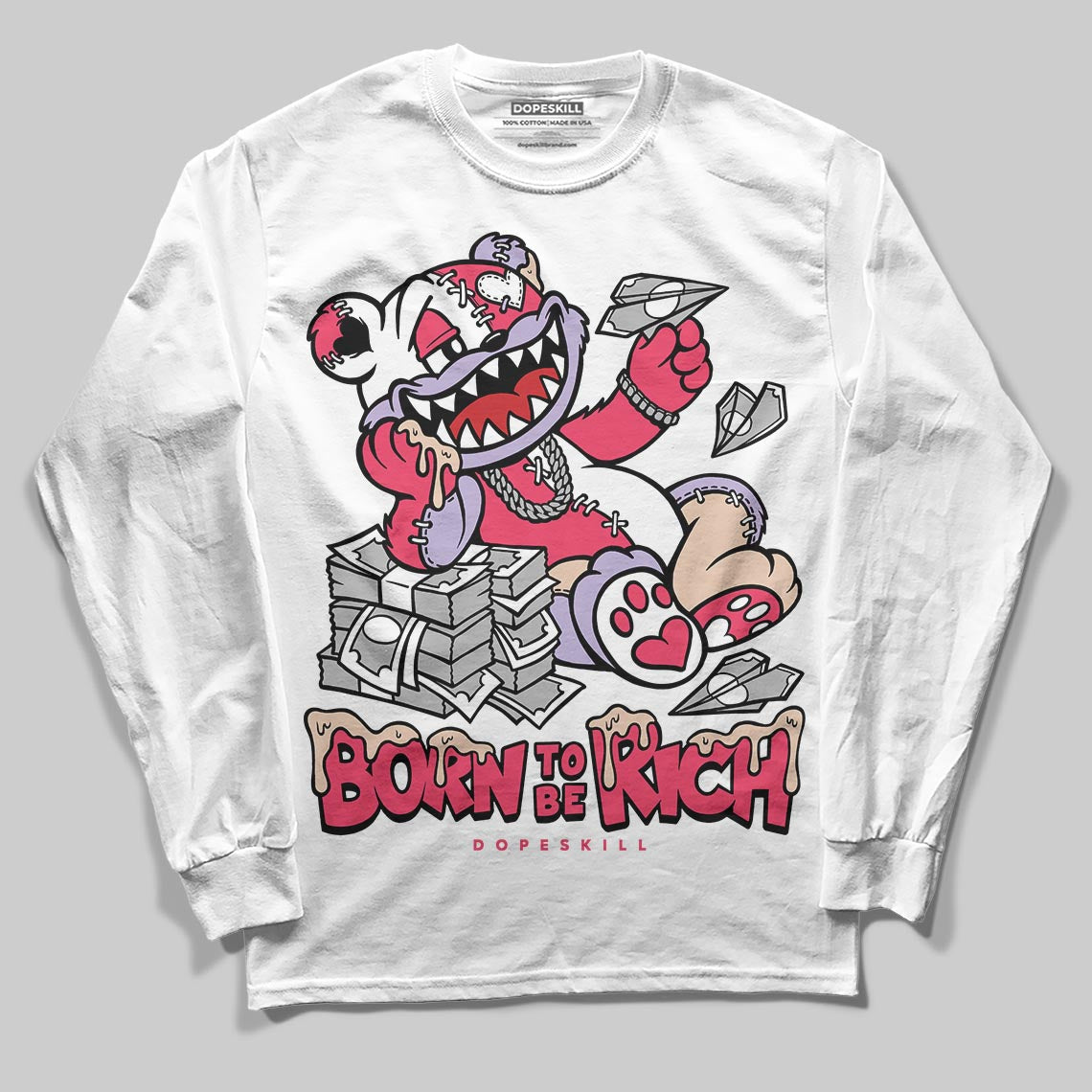 Peanut Butter Jelly 5s DopeSkill Long Sleeve T-Shirt Born To Be Rich Graphic
