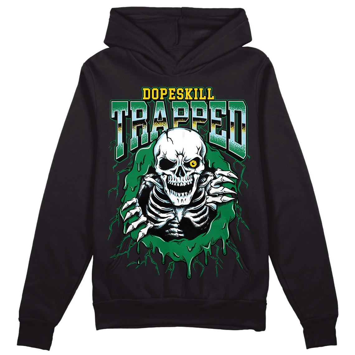 Lucky Green 5s DopeSkill Hoodie Sweatshirt Trapped Halloween Graphic