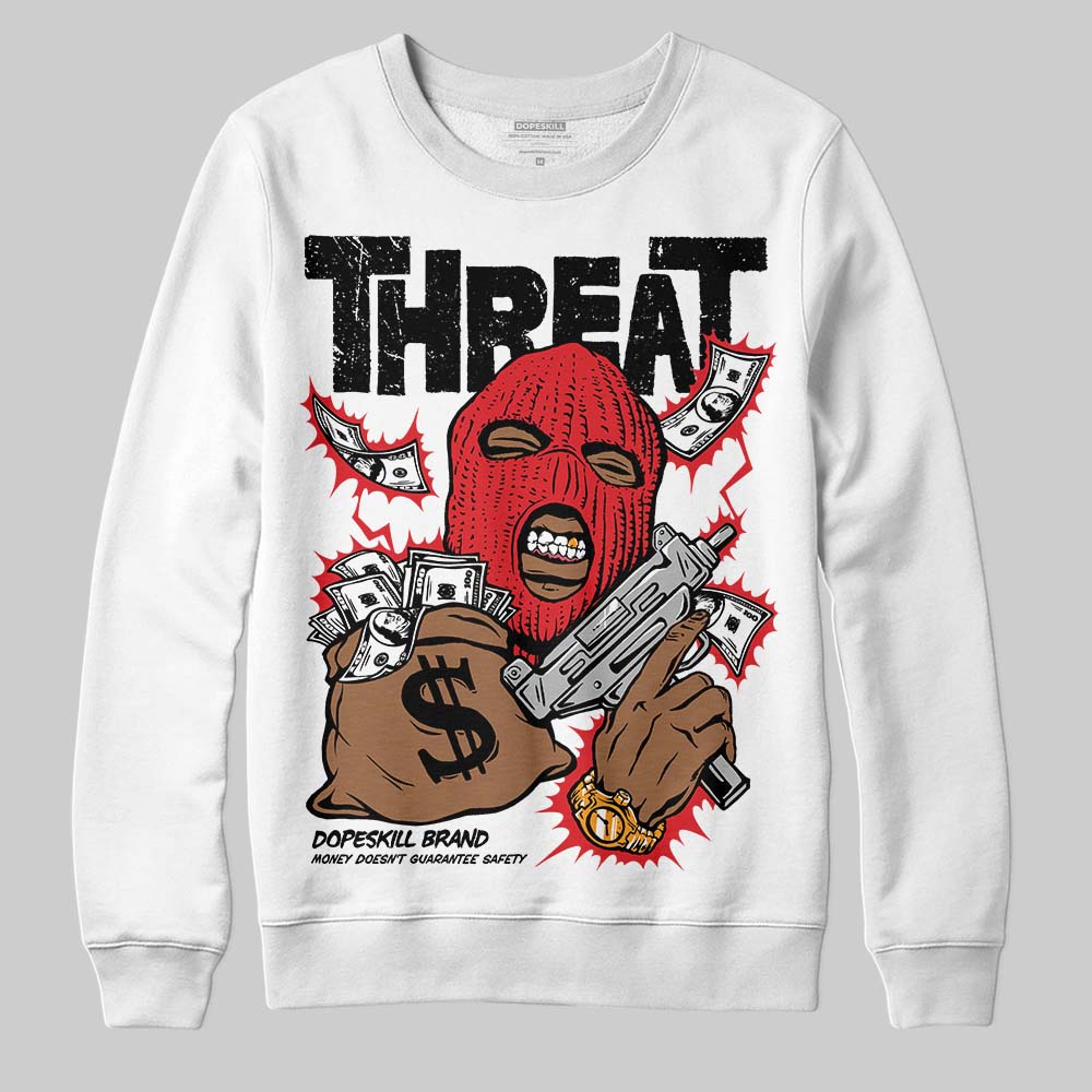 Black and White Collection DopeSkill Sweatshirt Under Threat Graphic