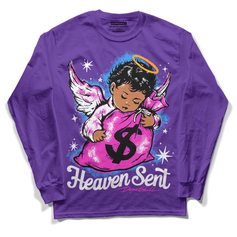 Court Purple 13s DopeSkill Purple Long Sleeve T-Shirt Heaven Sent Graphic