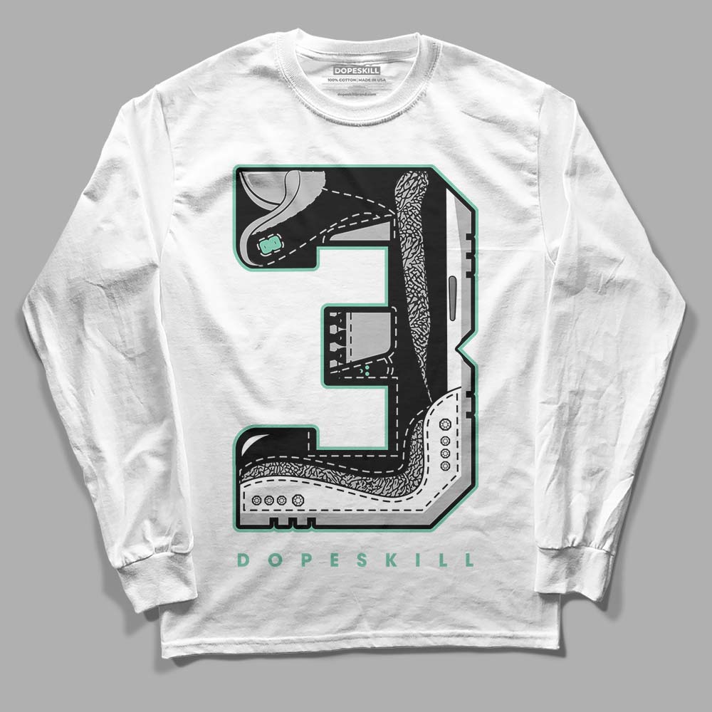 Green Glow 3s DopeSkill Long Sleeve T-Shirt No.3 Graphic