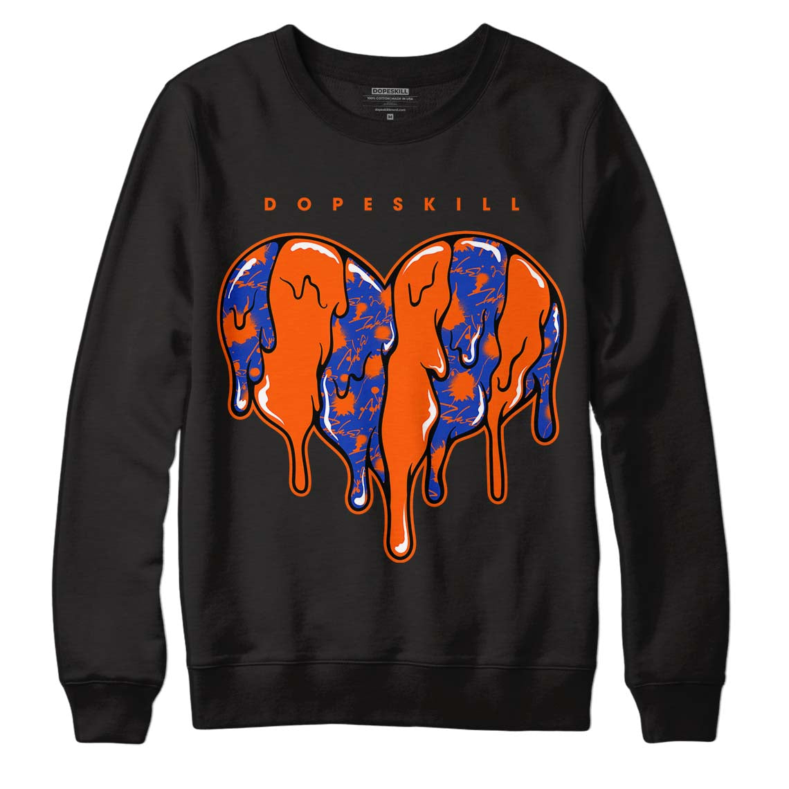 Dunk Low Futura Orange Blaze DopeSkill Sweatshirt Slime Drip Heart Graphic
