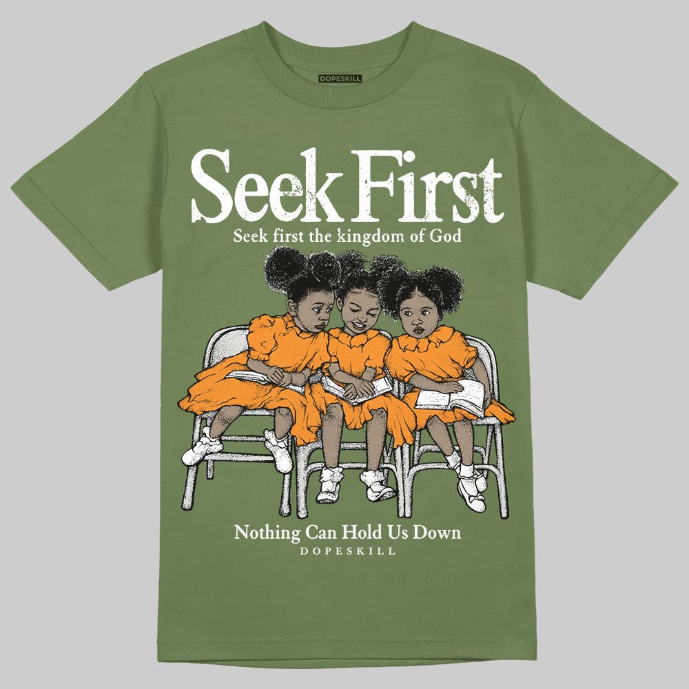 Olive 5s DopeSkill T-Shirt New Seek First Graphic