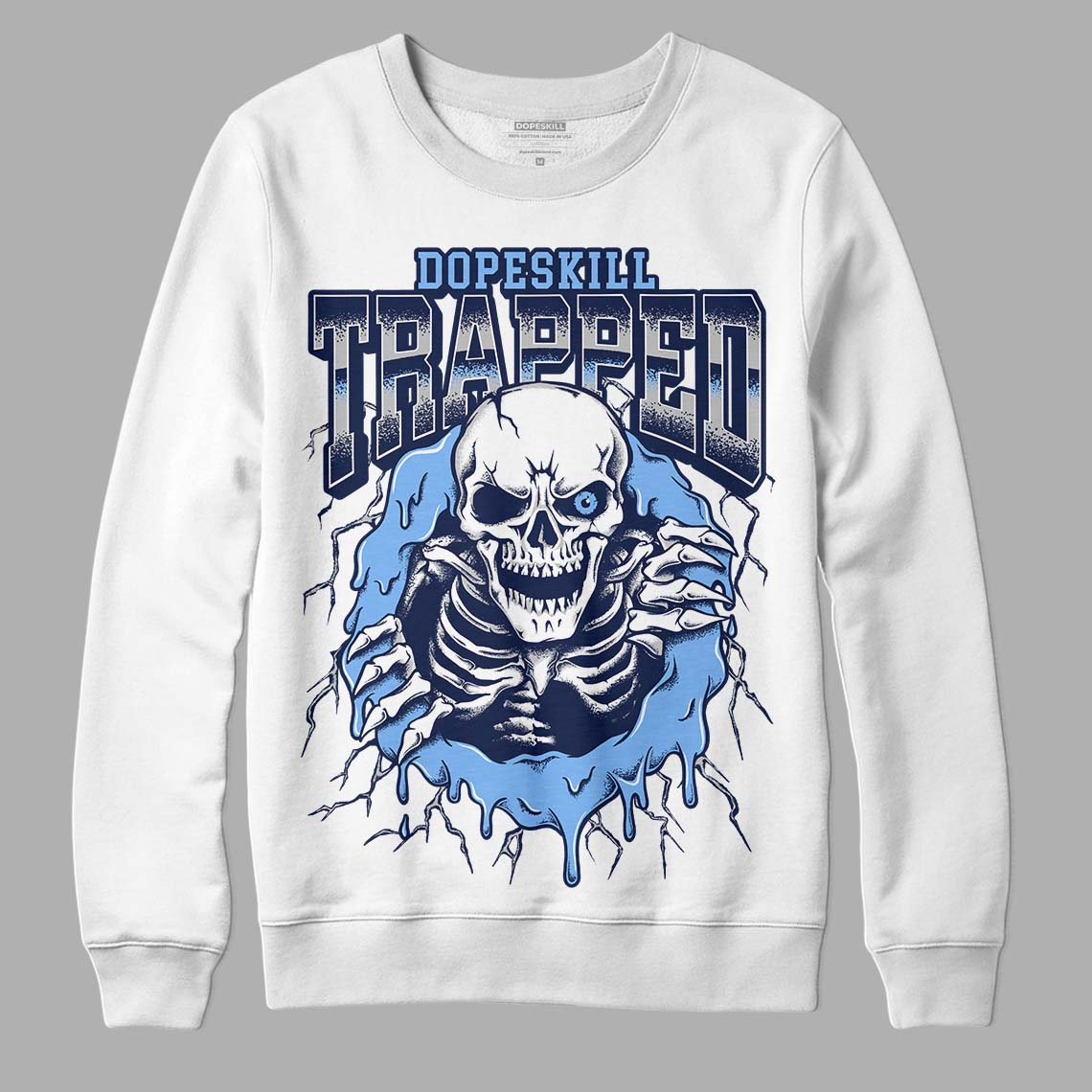 Midnight Navy 5s DopeSkill Sweatshirt Trapped Halloween Graphic