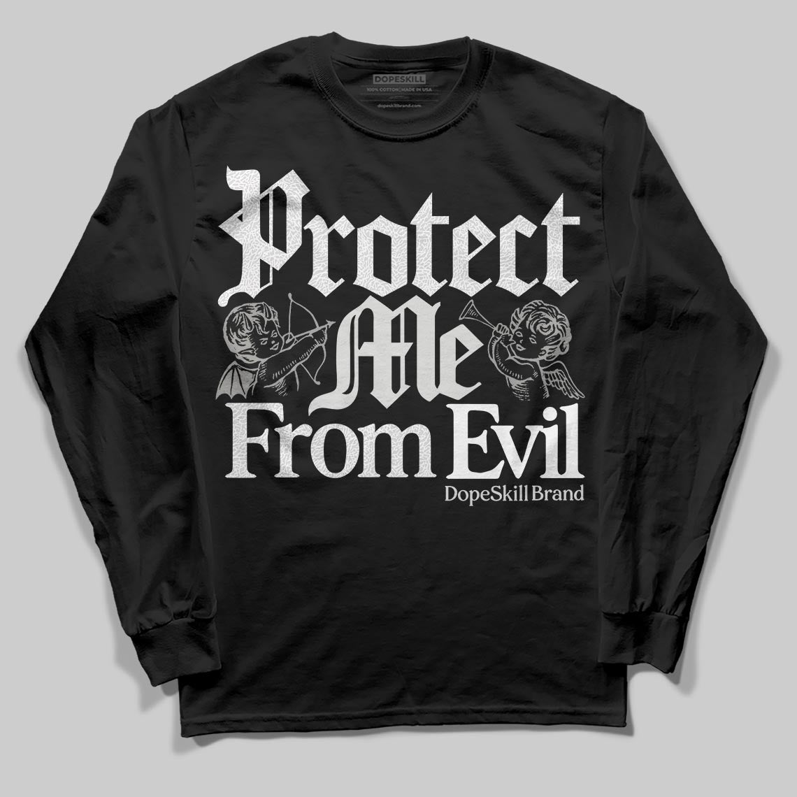 Pure Money 3s DopeSkill Long Sleeve T-Shirt Protect Me From Evil Graphic