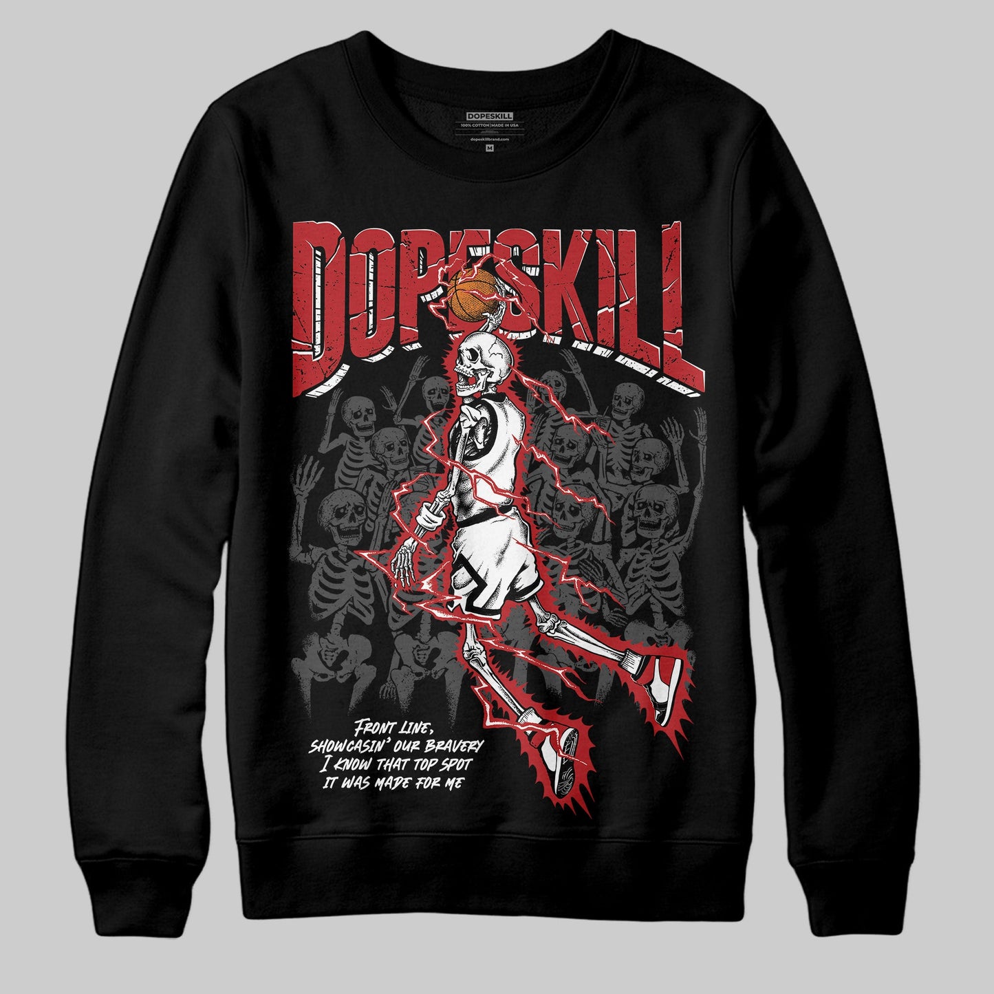 Black Toe Reimagined 1s DopeSkill Sweatshirt Thunder Dunk Graphic