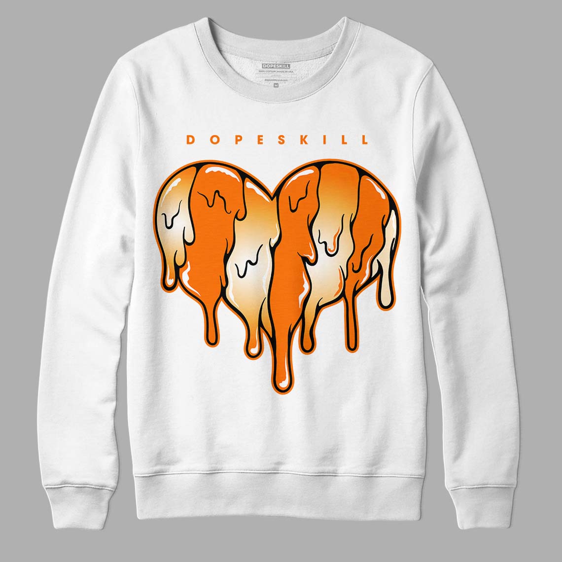 Dunk Low Magma Orange DopeSkill Sweatshirt Slime Drip Heart Graphic