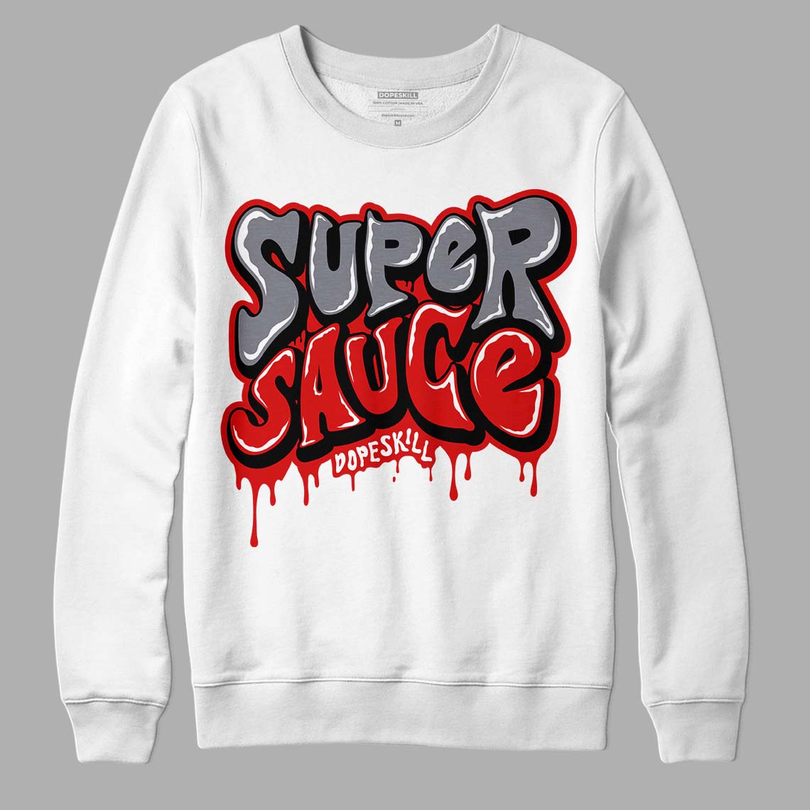 Gym Red 9s DopeSkill Sweatshirt Super Sauce Graphic