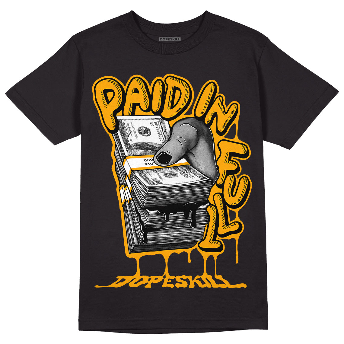 Black Taxi 12s DopeSkill T-Shirt Paid In Full Graphic
