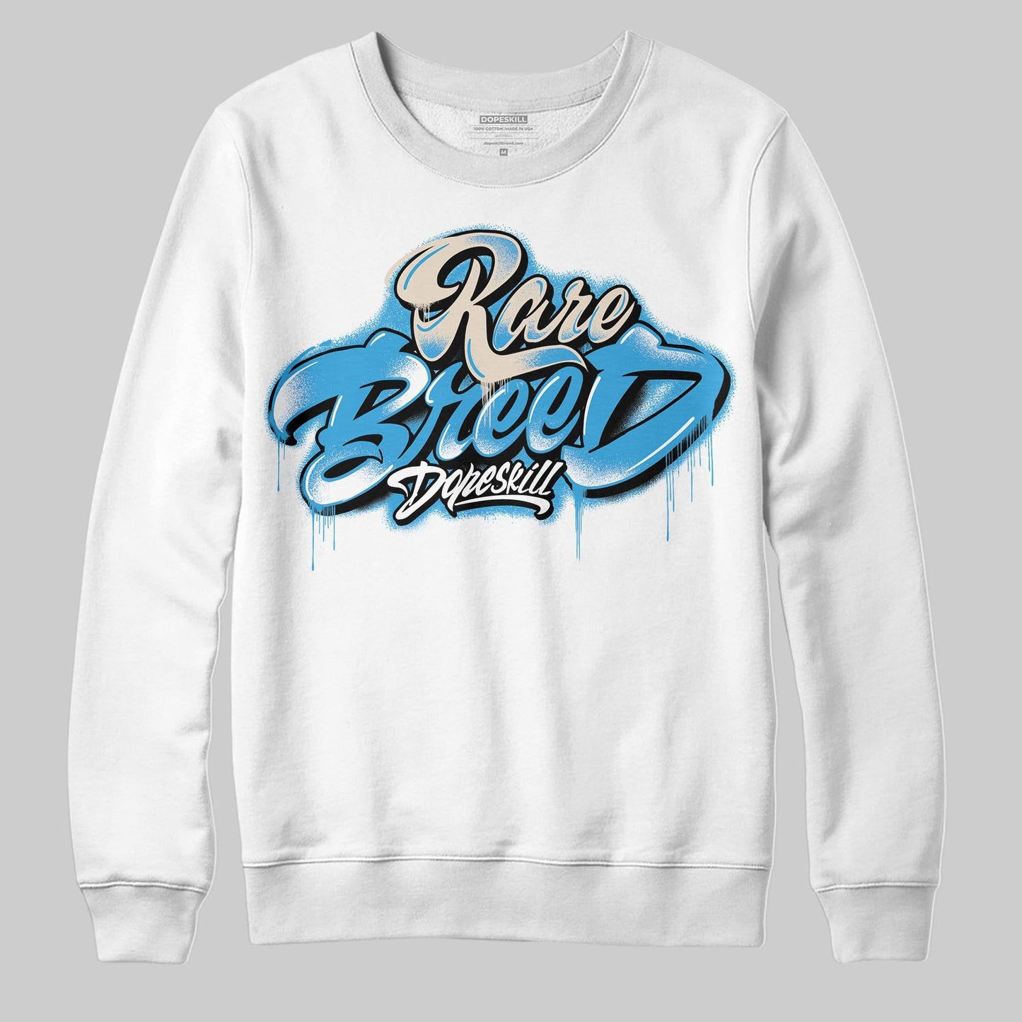 UNC Reimagined 1s DopeSkill Sweatshirt Rare Breed Type Graphic