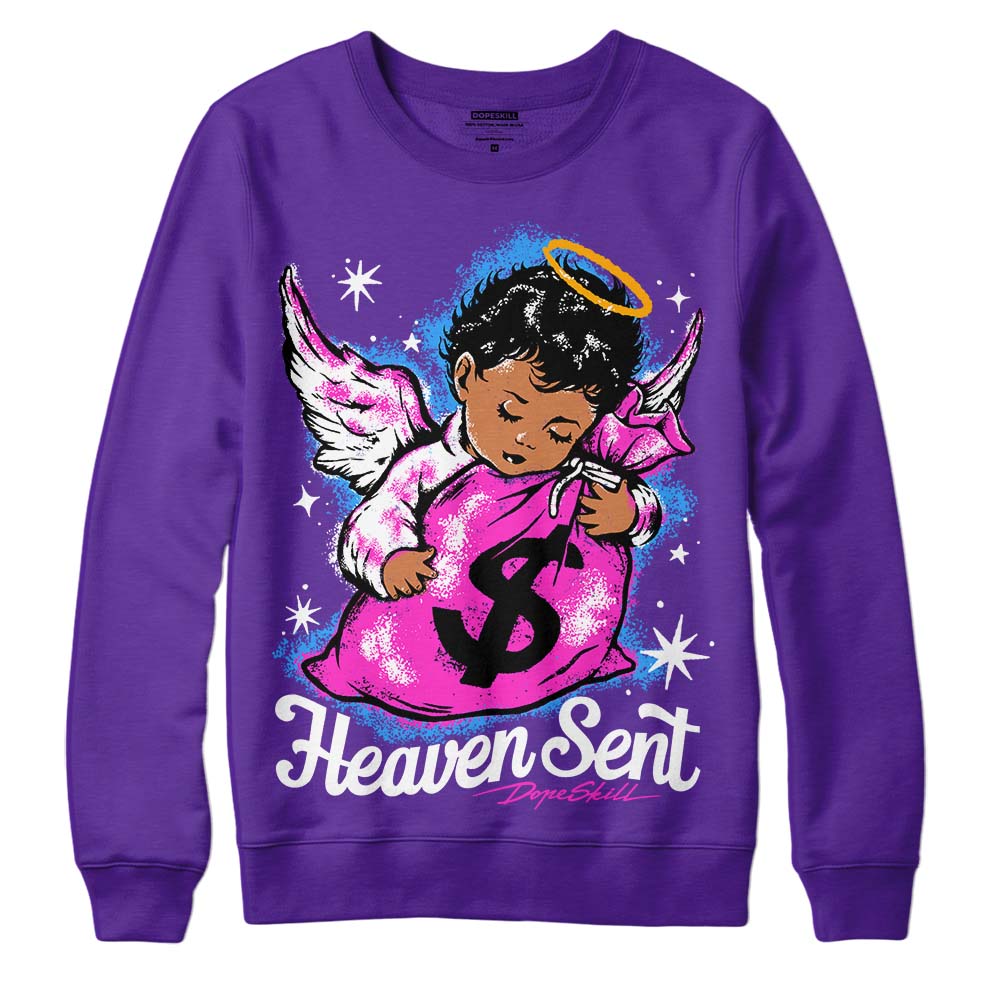 Court Purple 13s DopeSkill Purple Sweatshirt Heaven Sent Graphic