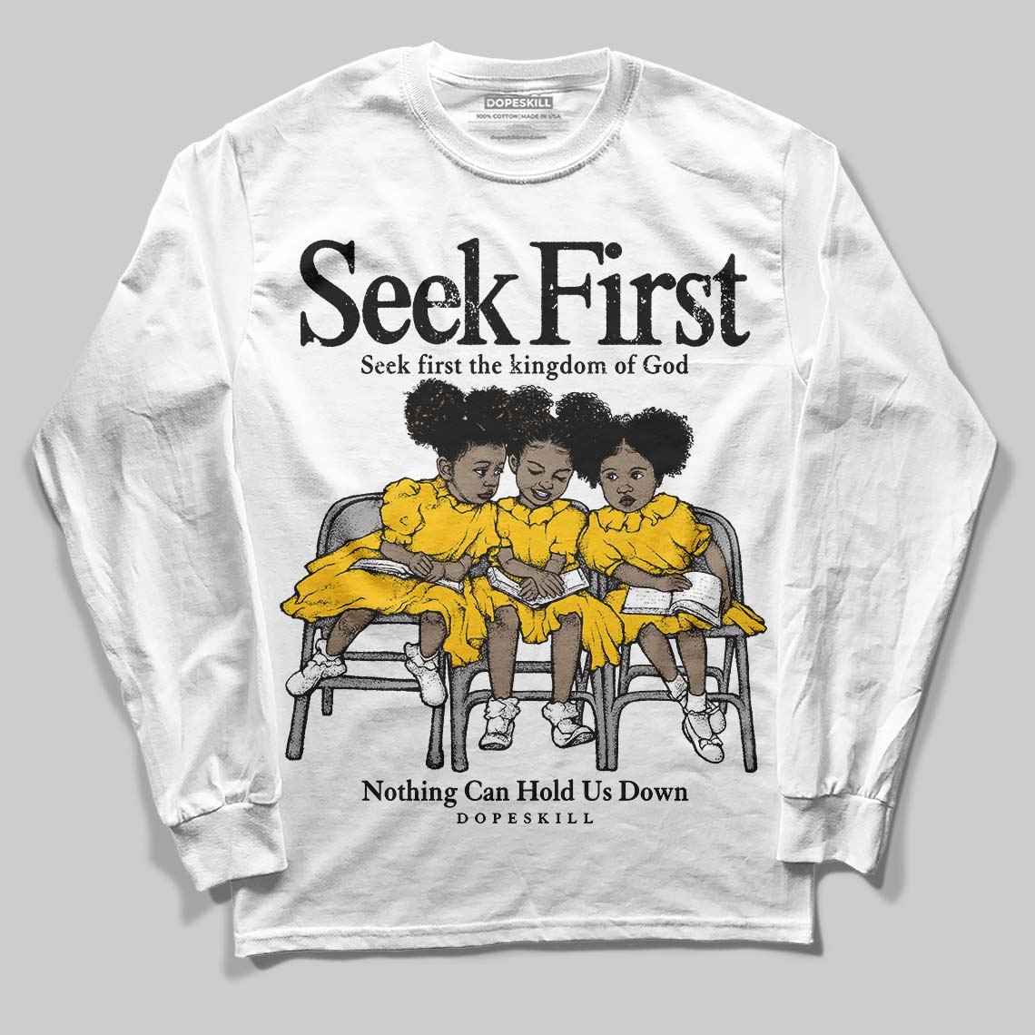 Yellow Collection DopeSkill Long Sleeve T-Shirt New Seek First Graphic