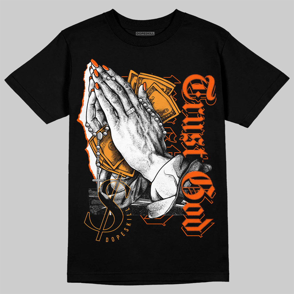 Brilliant Orange 12s DopeSkill T-Shirt Trust God Graphic