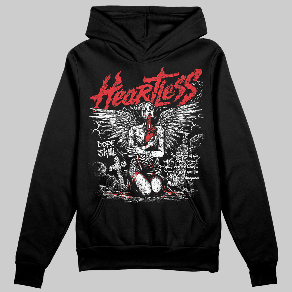 Fire Red 3s DopeSkill Hoodie Sweatshirt Heartless Graphic
