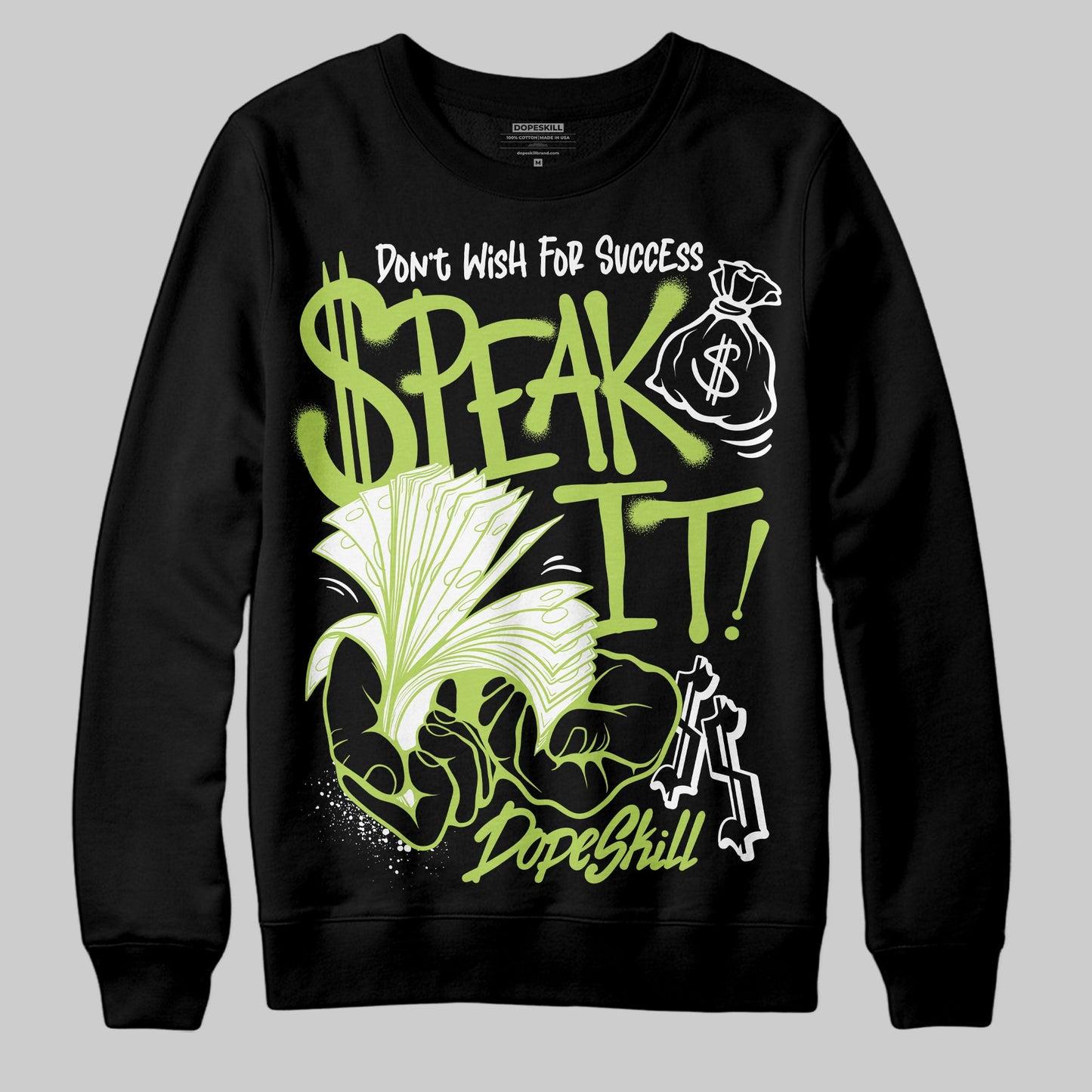 Bright Cactus 13s DopeSkill Sweatshirt Speak It Graphic