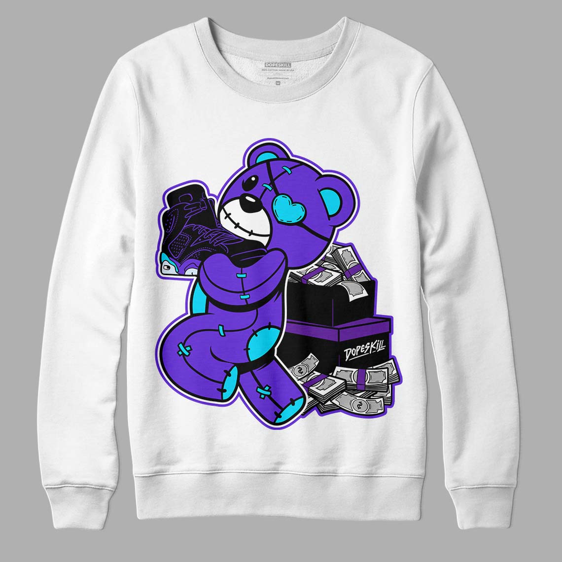 Aqua 6s DopeSkill Sweatshirt Bear Steals Sneaker Graphic