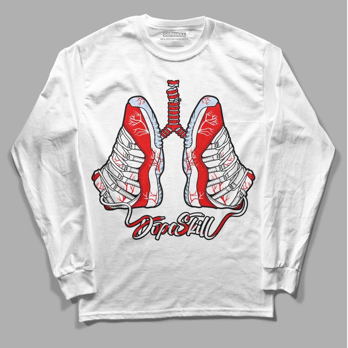 Cherry 11s DopeSkill Long Sleeve T-Shirt Breathe Graphic