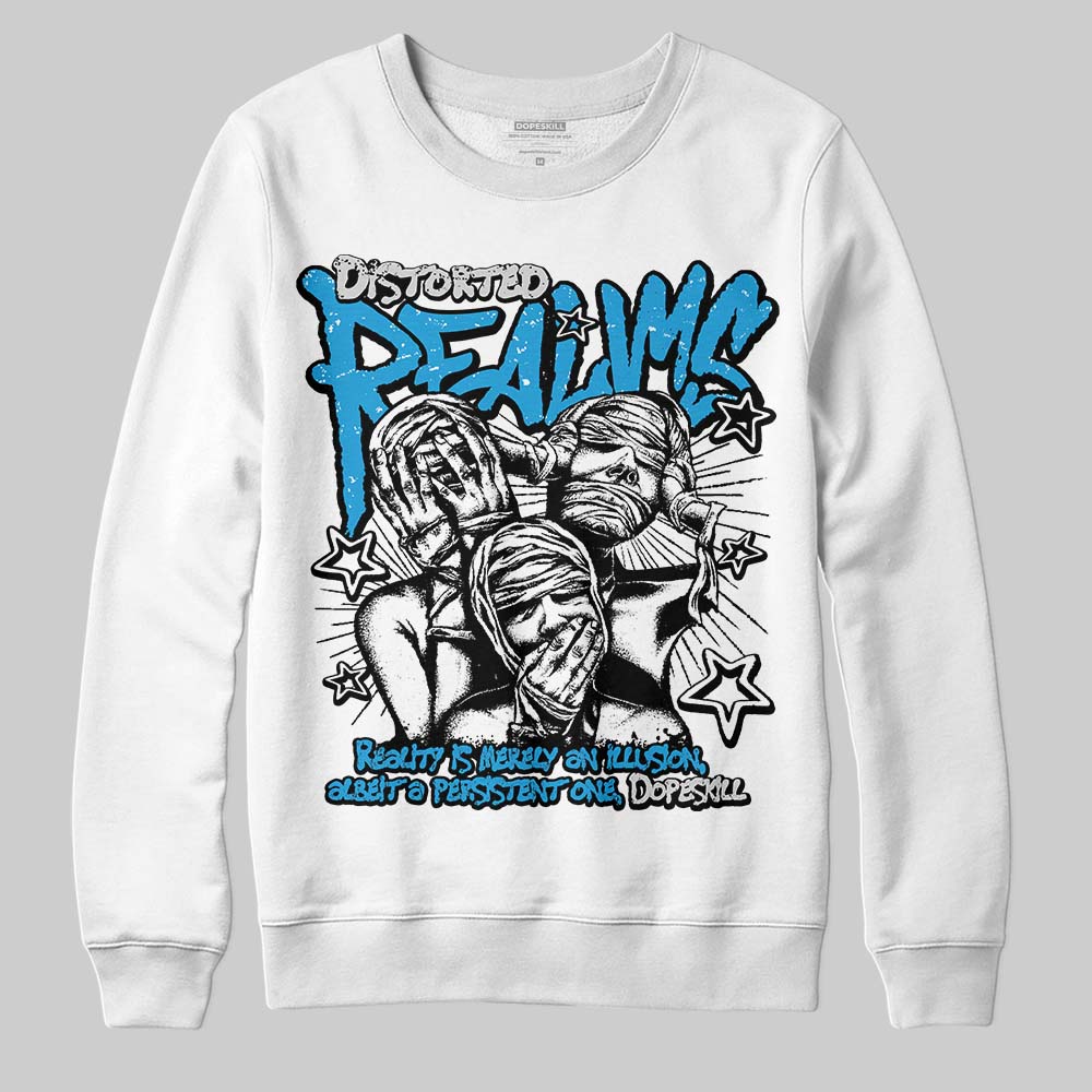 Military Blue 4s DopeSkill Sweatshirt Distorted Realms Graphic