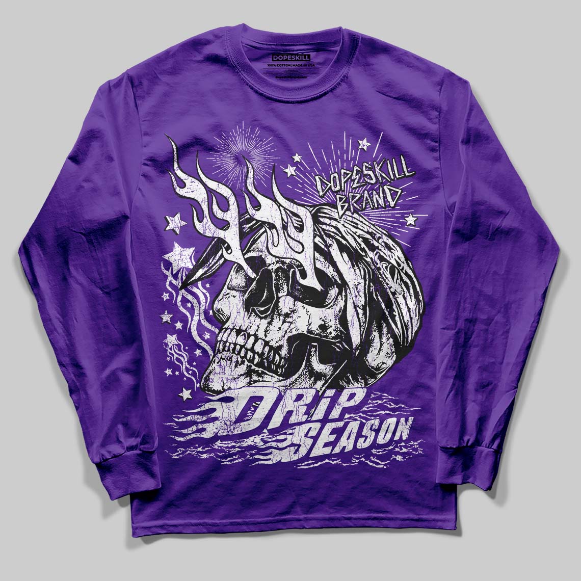 PURPLE Collection DopeSkill Long Sleeve T-Shirt Drip Season Graphic