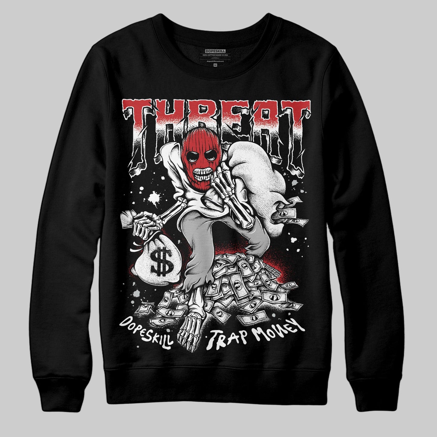 Bred Velvet 11s DopeSkill Sweatshirt Threat Graphic