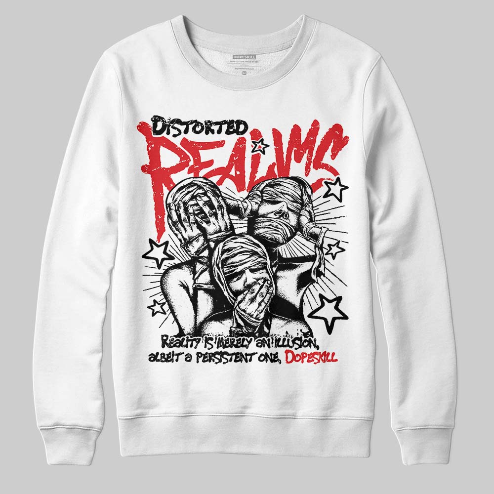 Black and White Collection DopeSkill Sweatshirt Distorted Realms Graphic