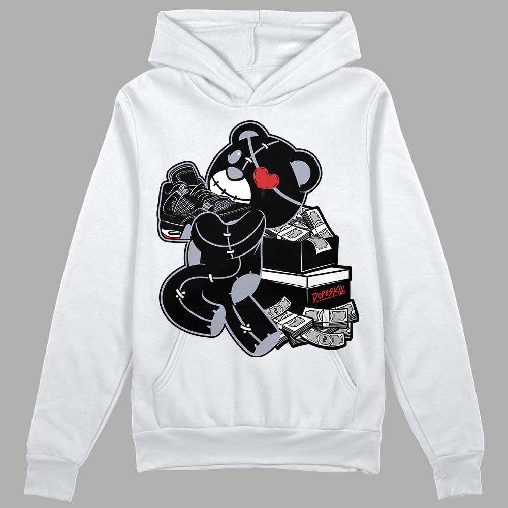 Bred Reimagined 4s DopeSkill Hoodie Sweatshirt Bear Steals Sneaker Graphic