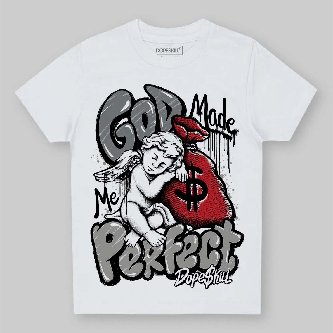 Cool Grey 9s DopeSkill Toddler Kids T-shirt God Made Me Perfect Graphic