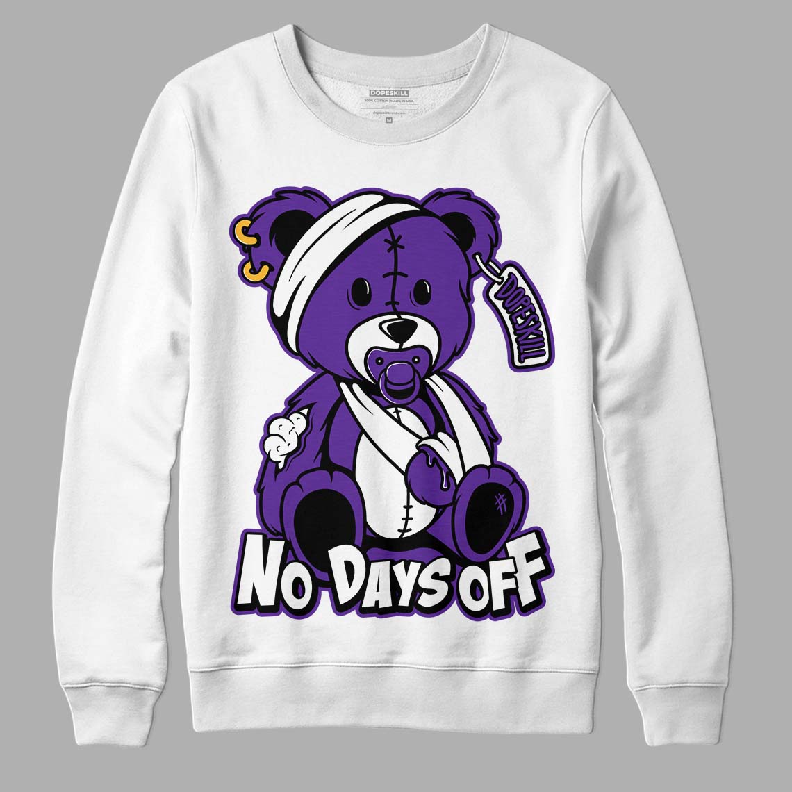 PURPLE Collection DopeSkill Sweatshirt Hurt Bear Graphic