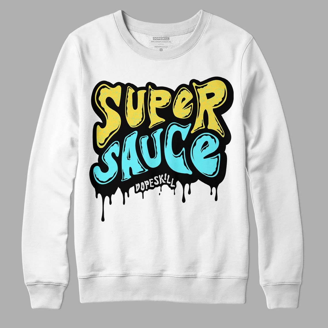 Aqua 5s DopeSkill Sweatshirt Super Sauce Graphic