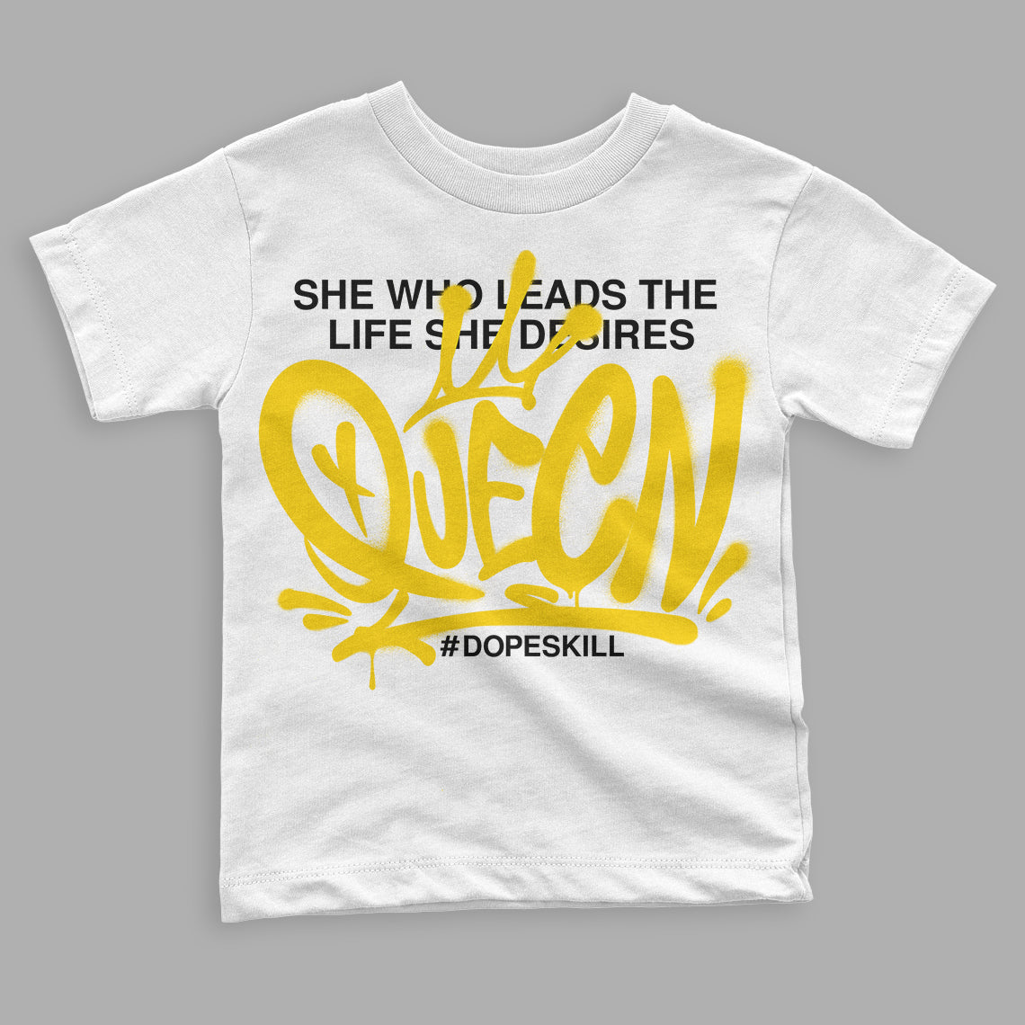 Yellow Ochre 6s DopeSkill Toddler Kids T-shirt Queen Graphic
