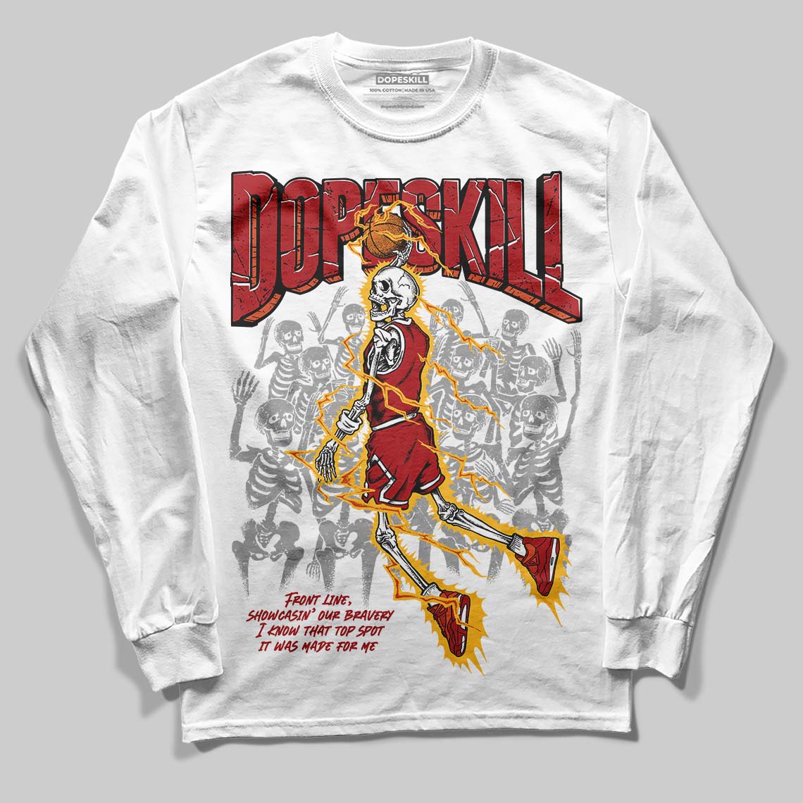 Brick By Brick 4s DopeSkill Long Sleeve T-Shirt Thunder Dunk Graphic