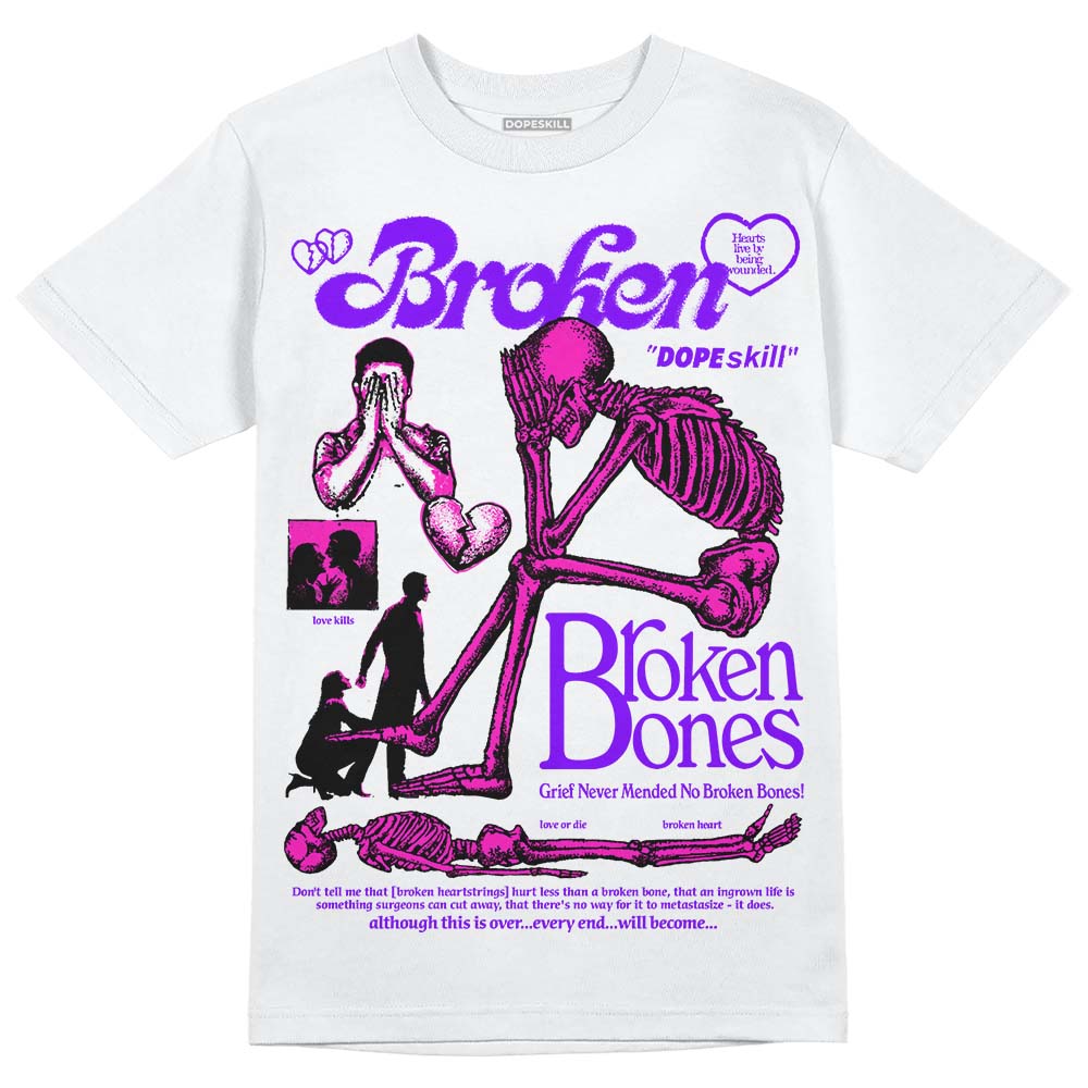 Dunk Active Fuchsia DopeSkill T-Shirt Broken Bones Graphic