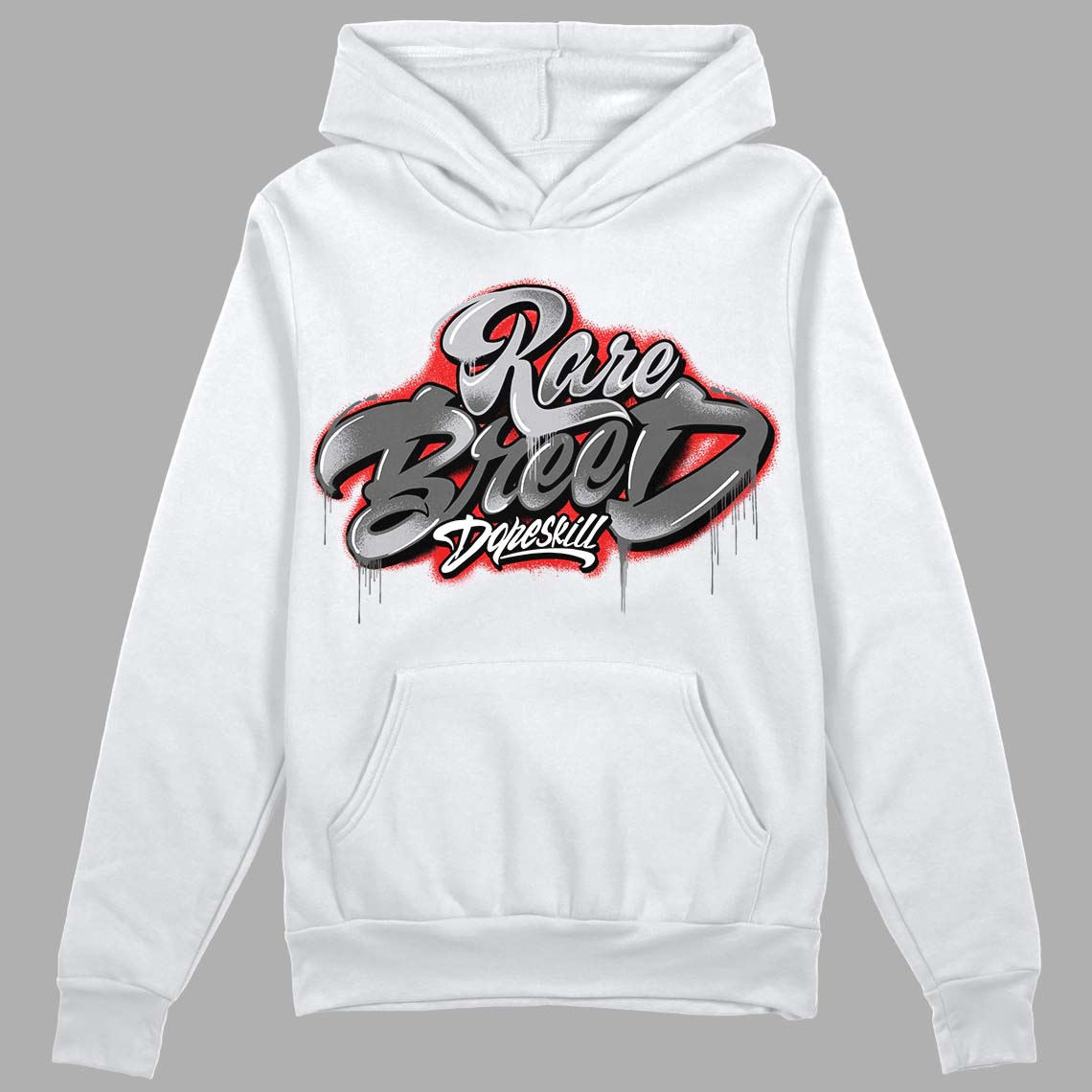 Grey Collection DopeSkill Hoodie Sweatshirt Rare Breed Type Graphic